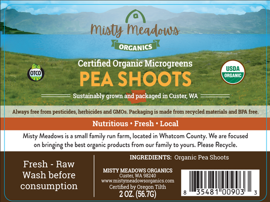 Pea Shoots Microgreens