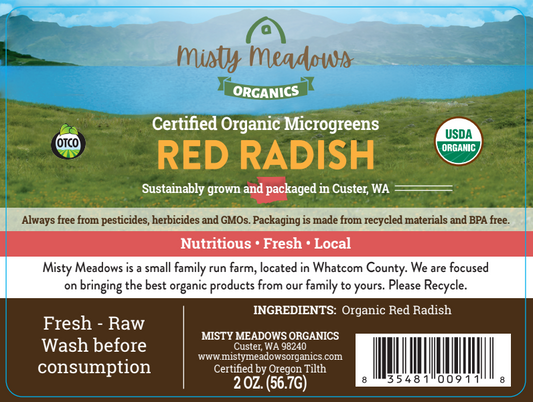 Red Radish Microgreens